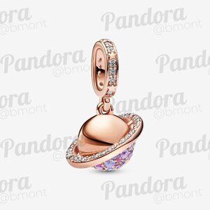 Pandora Planet Saturn Sparkling Dangle Charm